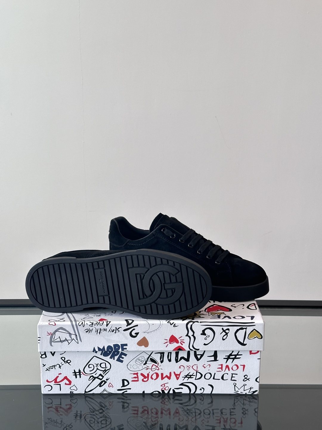Dolce & Gabbana Lace-Up Low-Top Sneakers — side