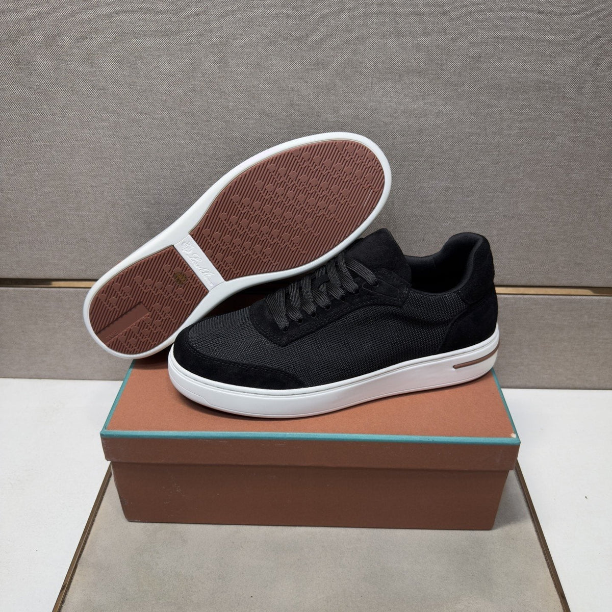 Men's Textured Panel Sneakers — back
