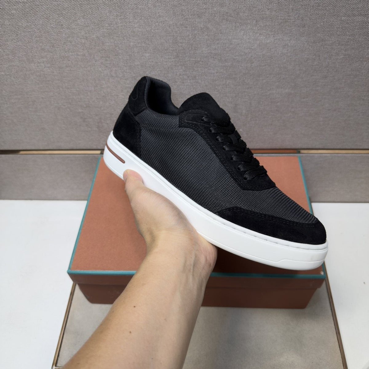 Men's Textured Panel Sneakers — detail