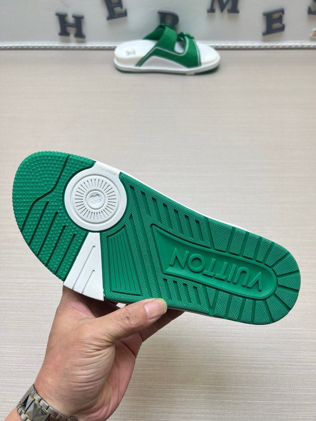 Louis Vuitton Double-Buckle Slide Sandals — side