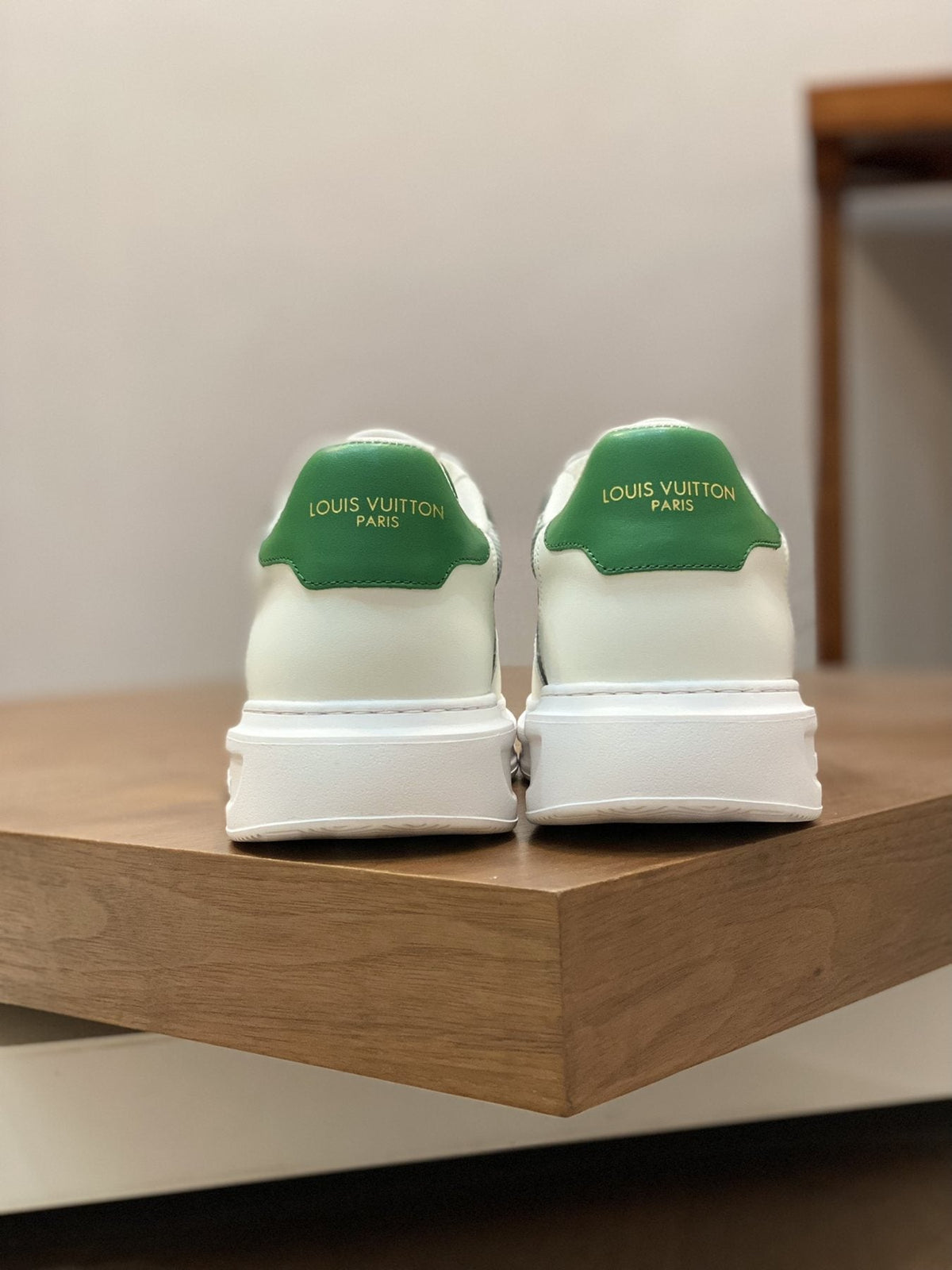 Louis Vuitton Navy Monogram Low-Top Sneakers — back