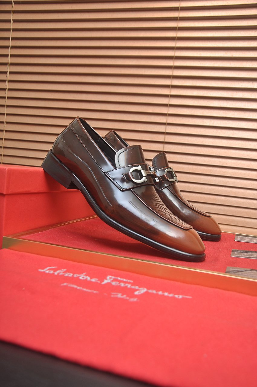 Salvatore Ferragamo Buckle Loafers — front