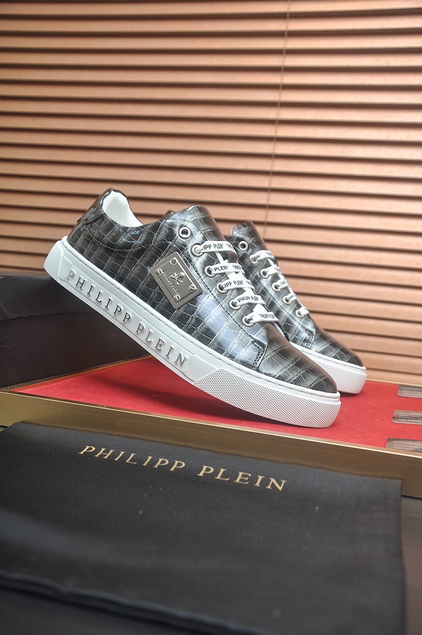 Philipp Plein Plaid Low-Top Sneakers — front