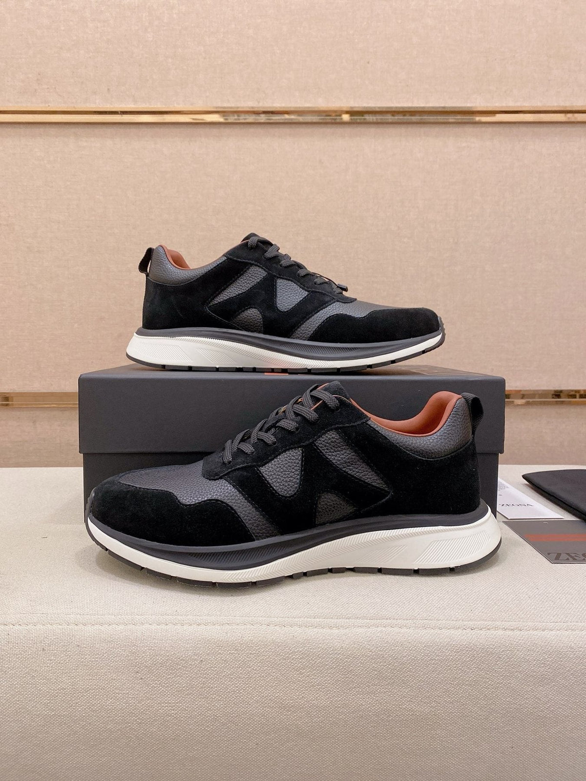 Zegna Textured Low-Top Sneakers — front