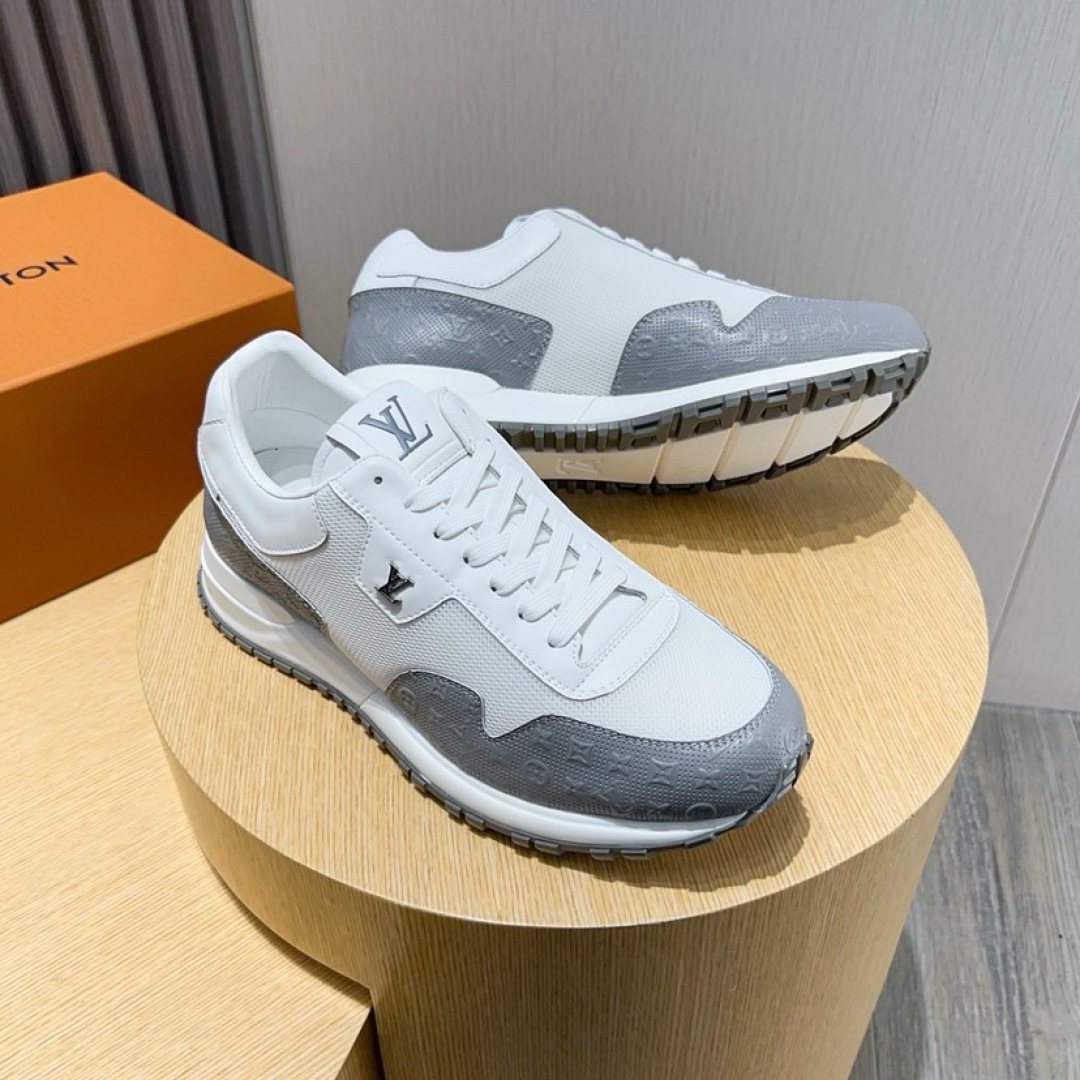 Louis Vuitton White Low-Top Sneakers — side