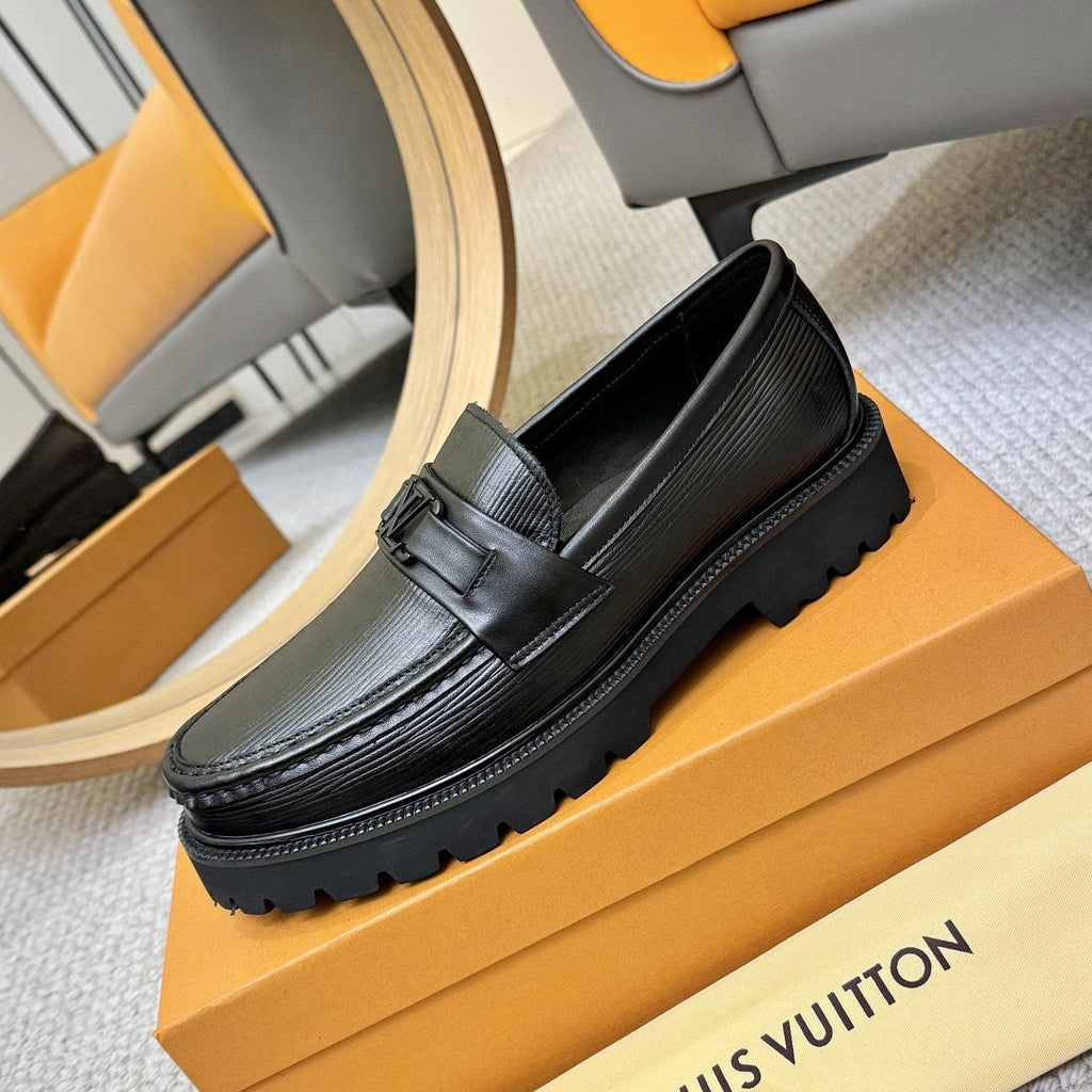 Louis Vuitton Textured Lug Sole Loafers — side