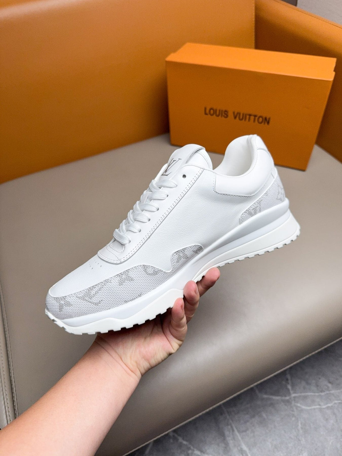 Louis Vuitton Paneled Low-Top Sneakers — side