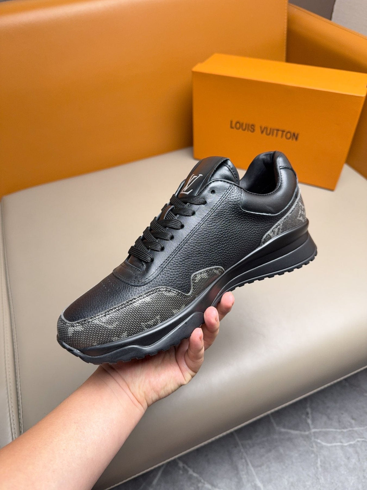 Louis Vuitton Paneled Low-Top Sneakers — detail