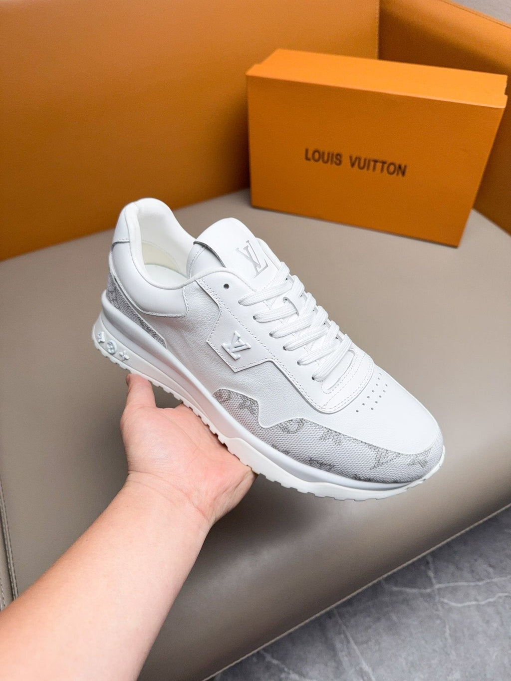 Louis Vuitton Paneled Low-Top Sneakers — side