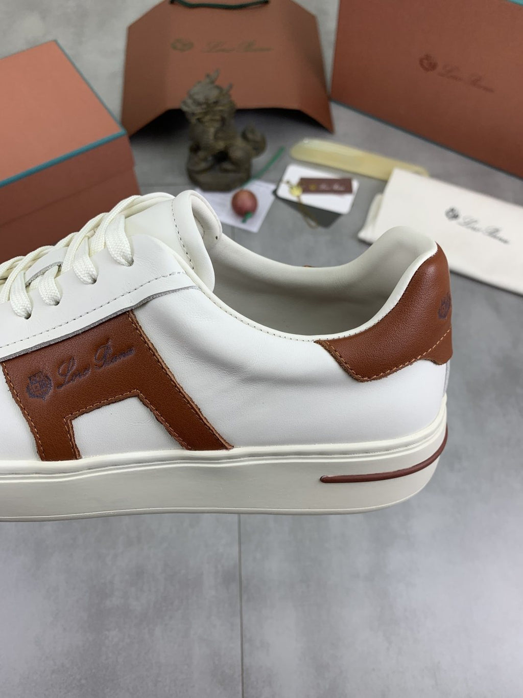 Loro Piana Black and Brown Low-Top Sneakers — detail