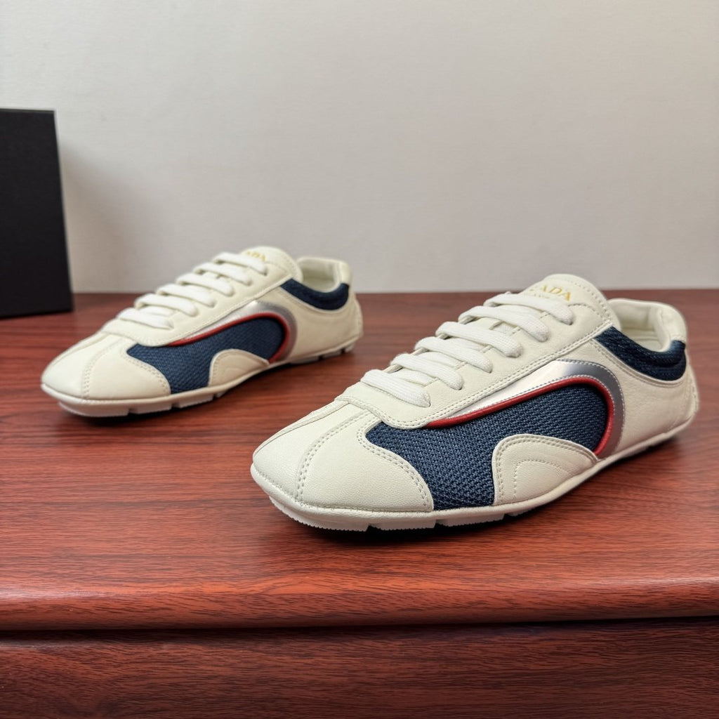 Prada Mesh Panel Low-Top Sneakers — model