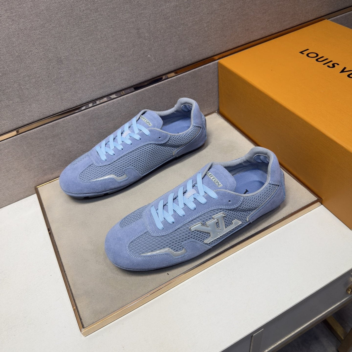 Louis Vuitton Men's Multi-Panel Low-Top Sneakers — front