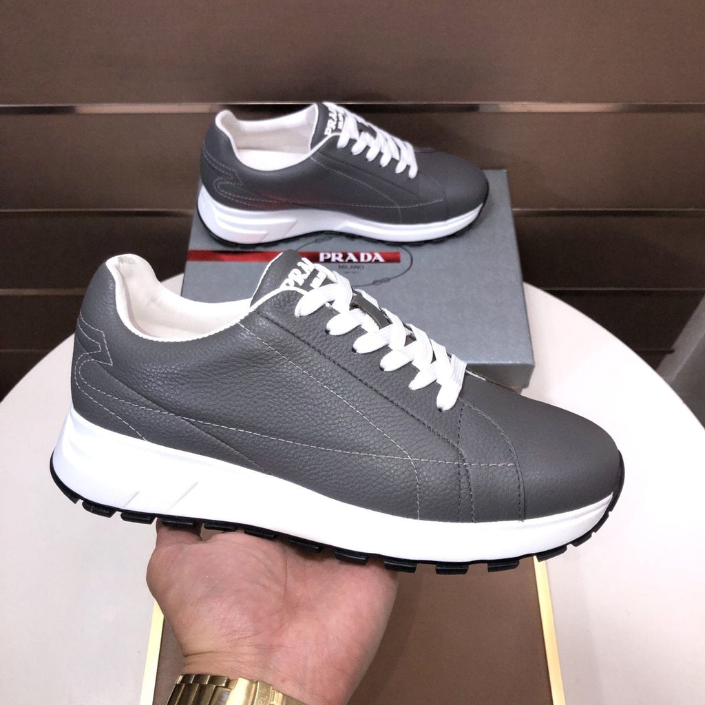 PRADA Black Quilted Low-Top Sneakers — side