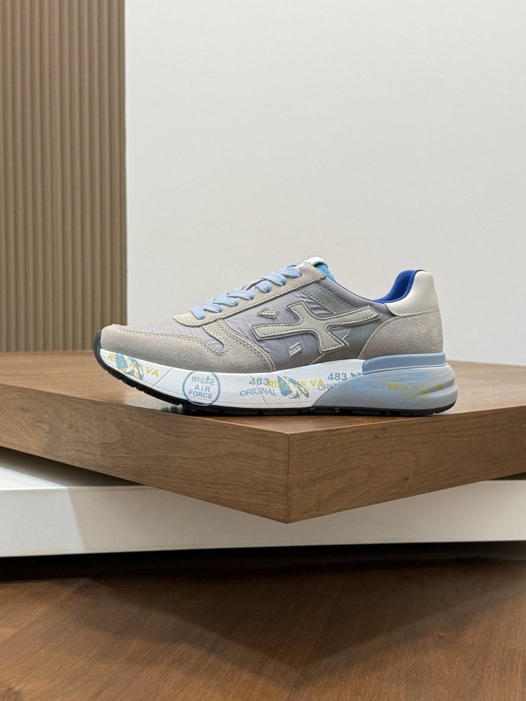 PREMIATA Paneled Lace-Up Sneakers — side