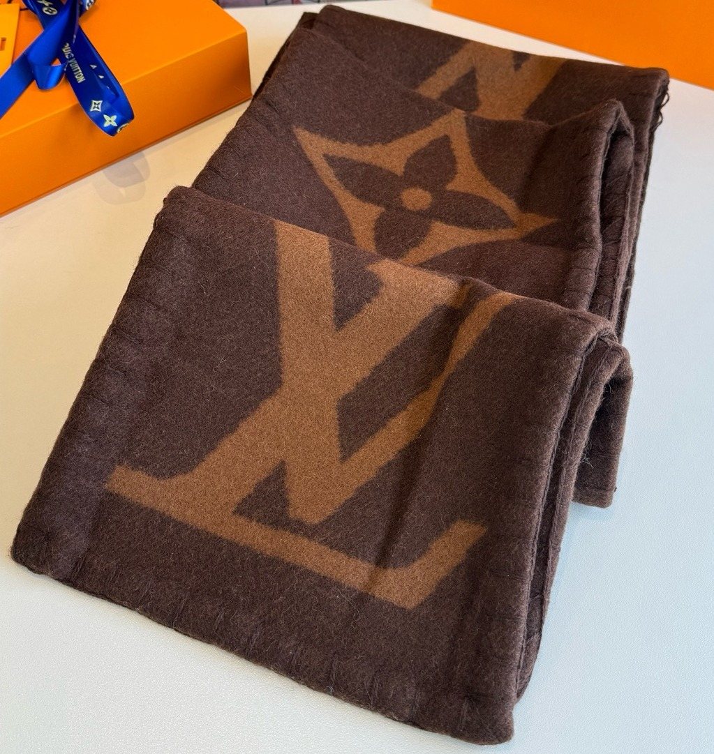 Louis Vuitton Oversized Monogram Fashion Scarf — front