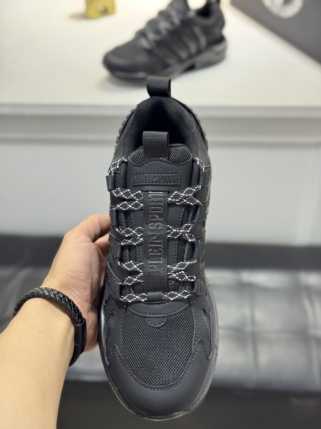 Philipp Plein Mesh Panel Low-Top Sneakers — front