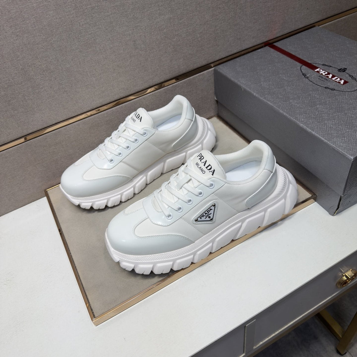Prada Chunky Sole Sneakers — front