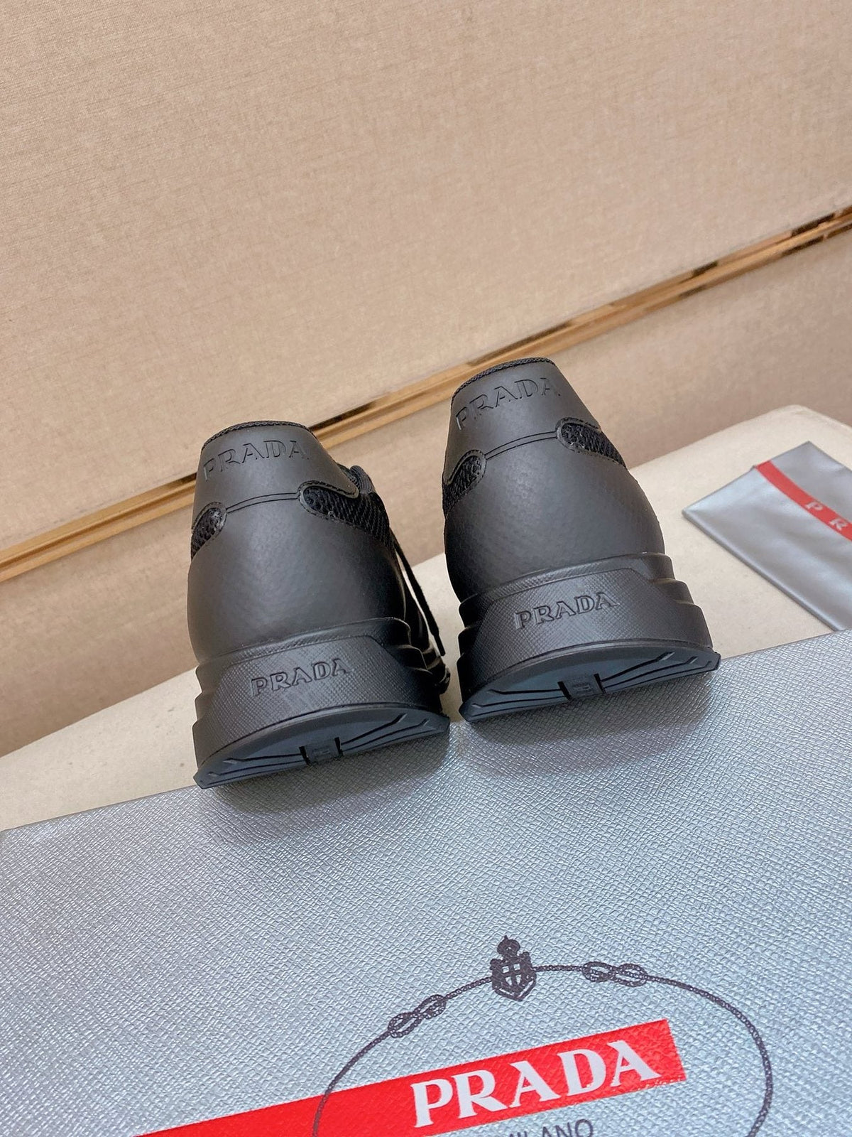 Prada Knit Low-Top Sneakers — back