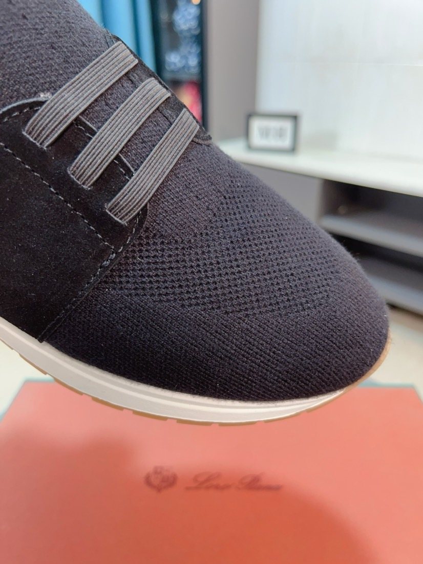 Loro Piana Knit Slip-On Sneakers — detail