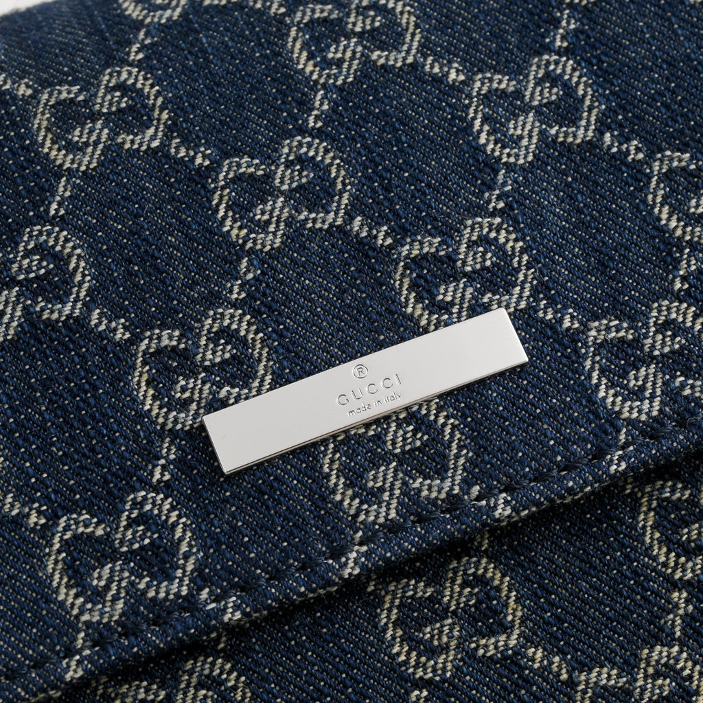 GUCCI GG Madison Denim Shoulder Bag