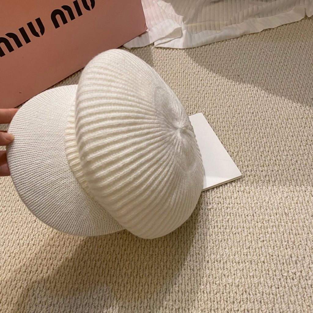 Miu Miu Knit Newsboy Cap