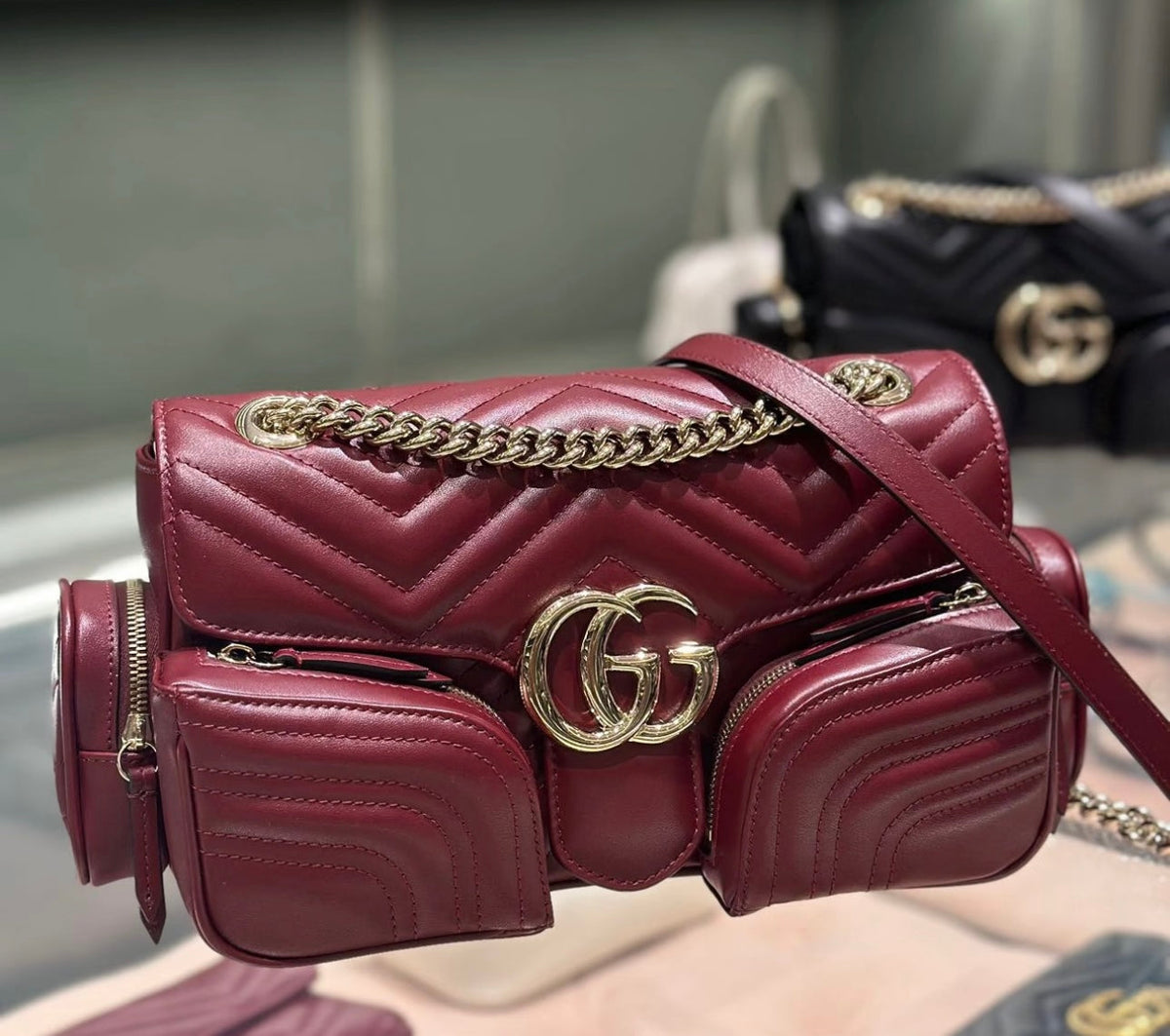 Gucci GG Marmont Pocket Motorcycle Bag – 795228