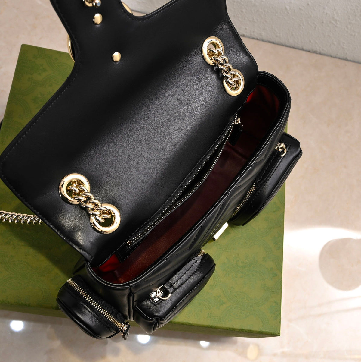 Gucci GG Marmont Pocket Motorcycle Bag – 795228