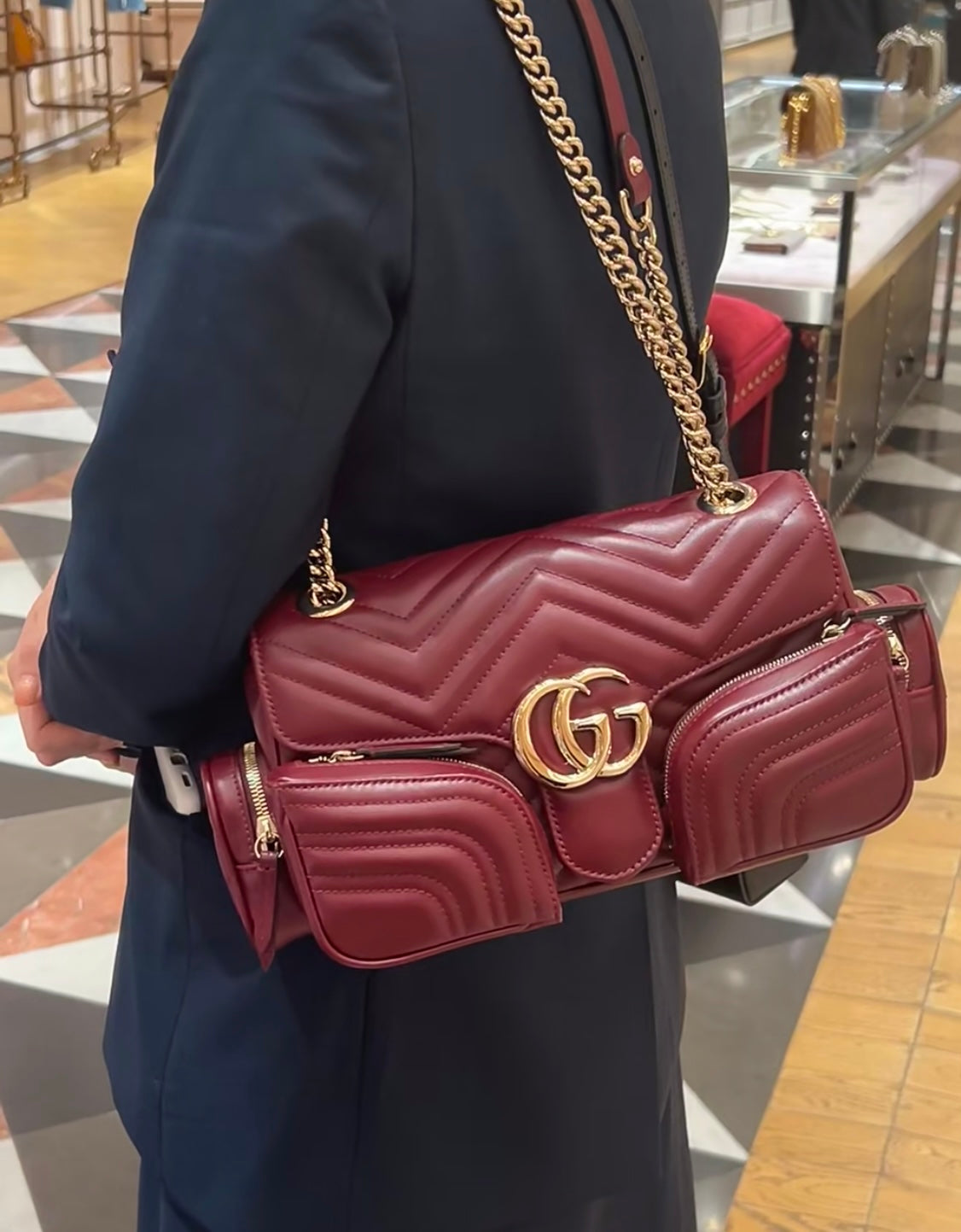 Gucci GG Marmont Pocket Motorcycle Bag – 795228