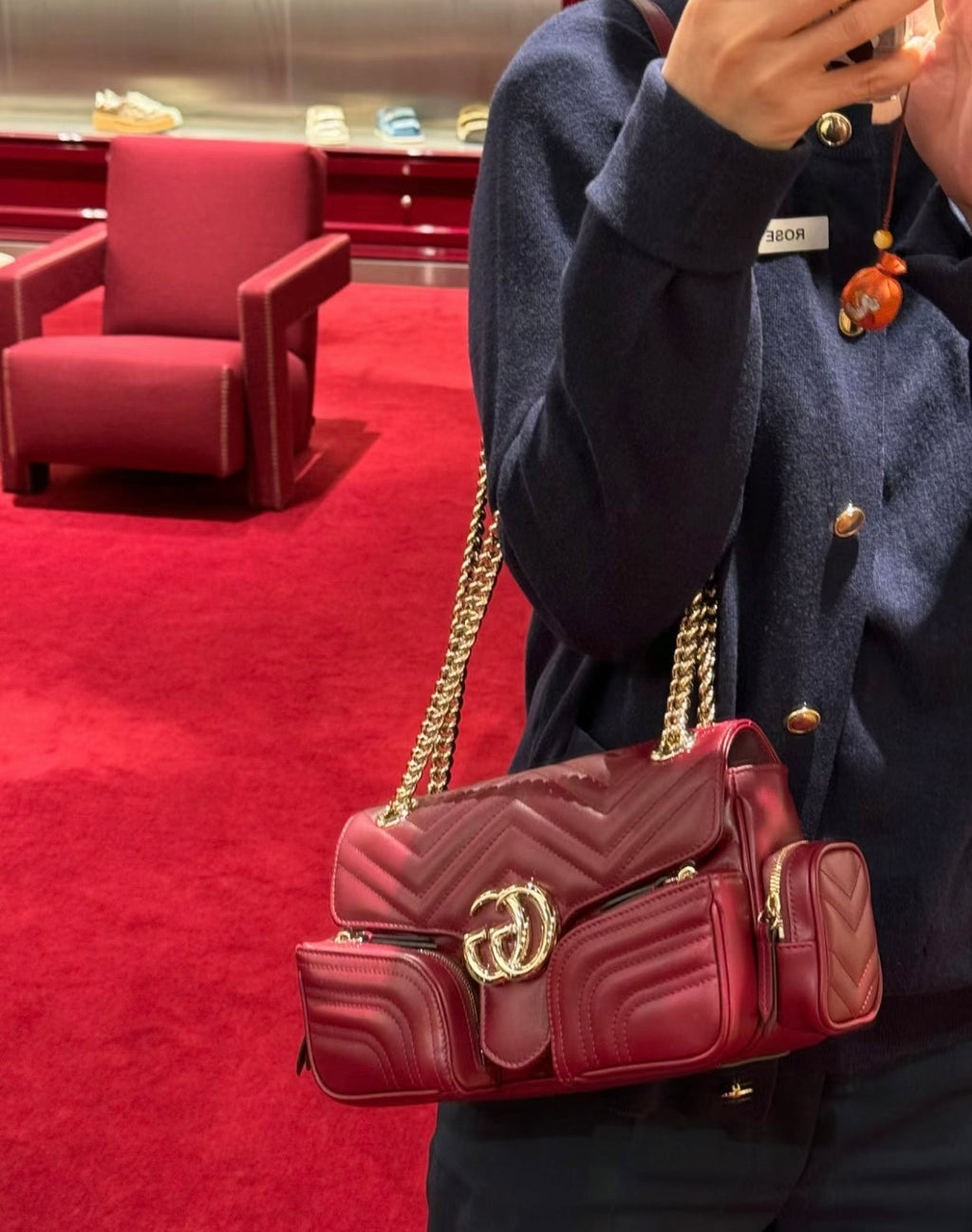 Gucci GG Marmont Pocket Motorcycle Bag – 795228
