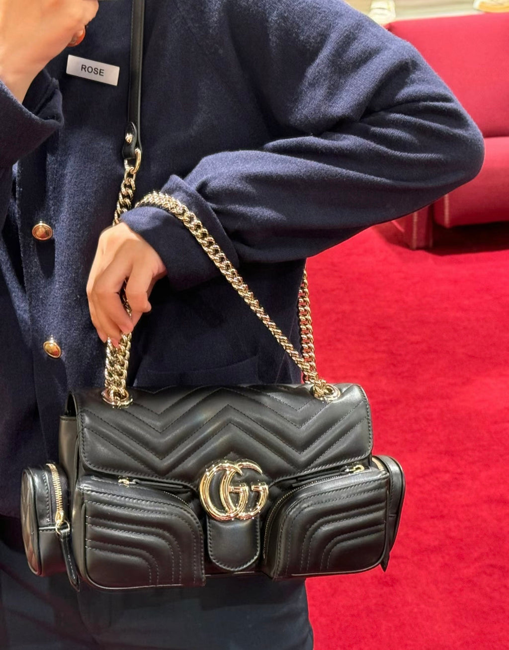 Gucci GG Marmont Pocket Motorcycle Bag – 795228