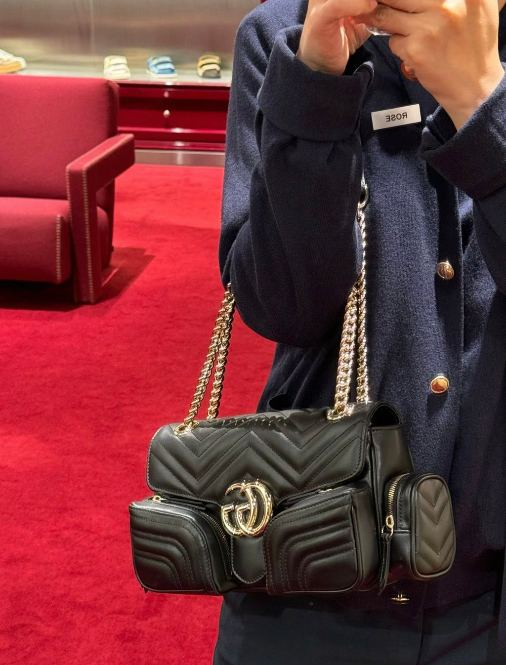 Gucci GG Marmont Pocket Motorcycle Bag – 795228