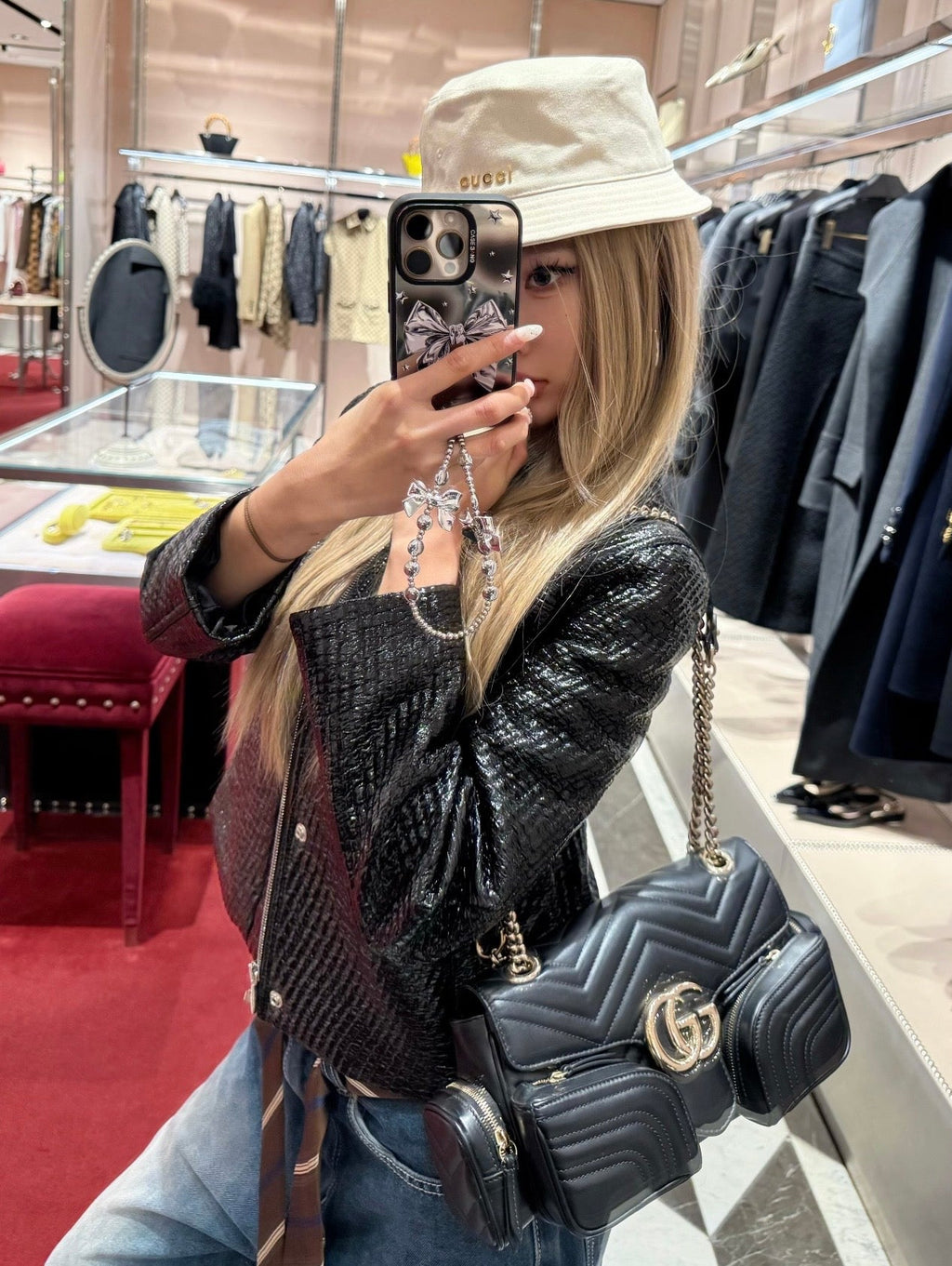 Gucci GG Marmont Pocket Motorcycle Bag – 795228