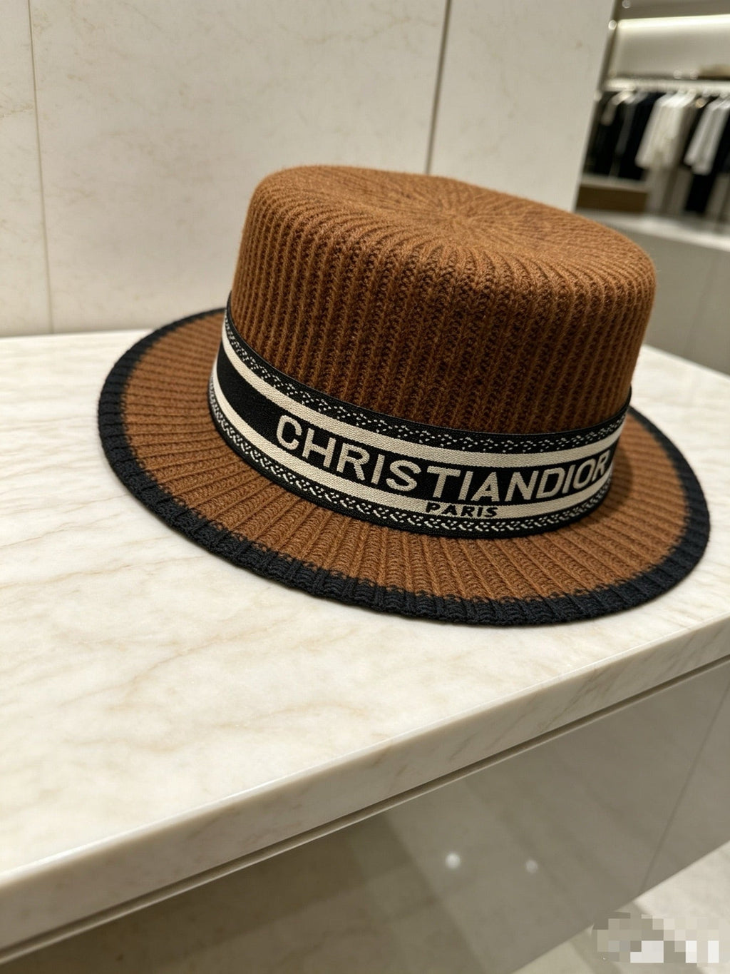 Dior New Wool Flat-Top Hat
